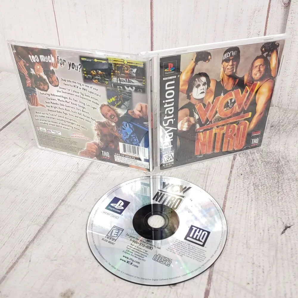 WCW Nitro Sony PlayStation PS1 Video Game Authentic SLUS-00397 Kids - Adult USED